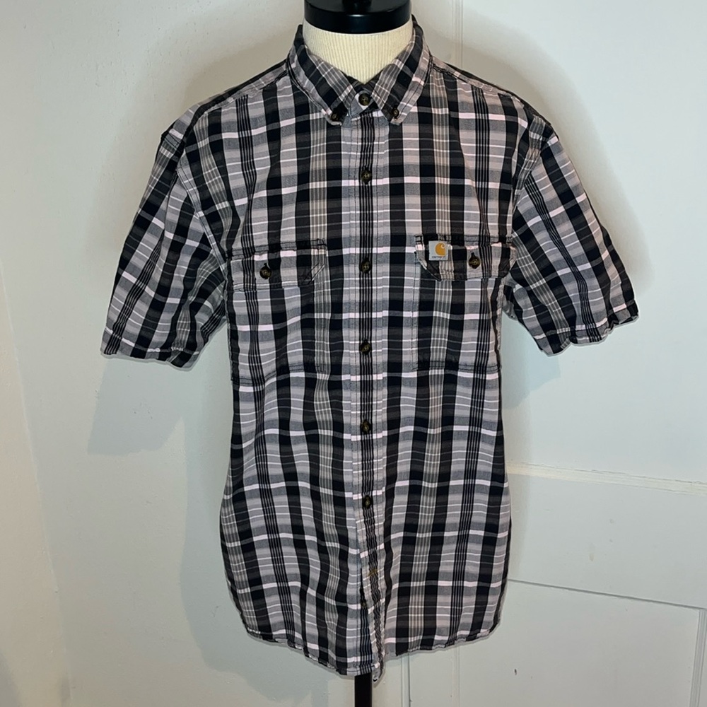 Carhartt relaxed fit  short sleeve plaid shirt